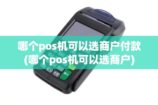 哪个pos机可以选商户付款(哪个pos机可以选商户)