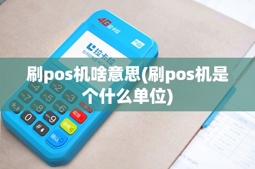 刷pos机啥意思(刷pos机是个什么单位)