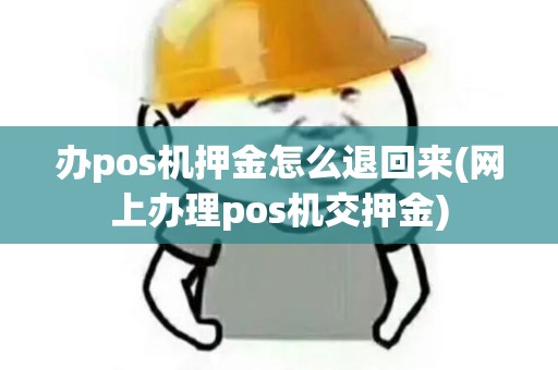 办pos机押金怎么退回来(网上办理pos机交押金)