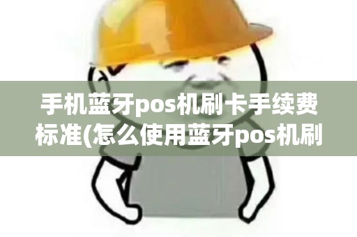 手机蓝牙pos机刷卡手续费标准(怎么使用蓝牙pos机刷卡)