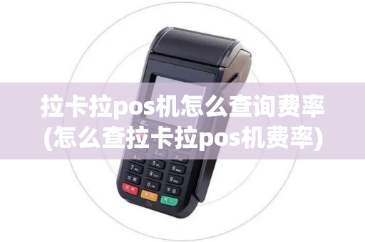 拉卡拉pos机怎么查询费率(怎么查拉卡拉pos机费率)