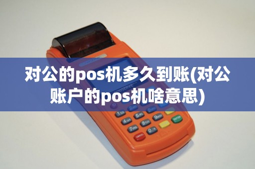 对公的pos机多久到账(对公账户的pos机啥意思)