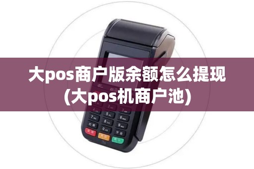 大pos商户版余额怎么提现(大pos机商户池)