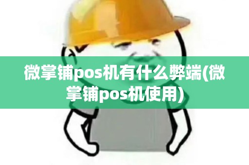 微掌铺pos机有什么弊端(微掌铺pos机使用)