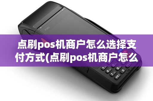 点刷pos机商户怎么选择支付方式(点刷pos机商户怎么选择)