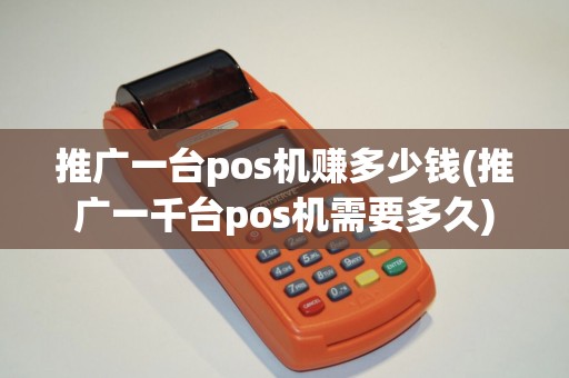 推广一台pos机赚多少钱(推广一千台pos机需要多久)