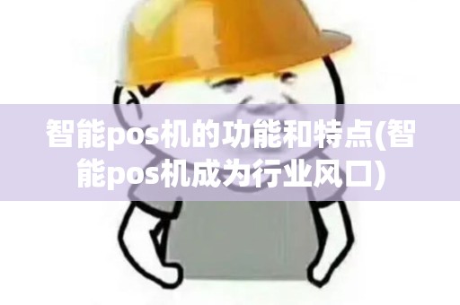 智能pos机的功能和特点(智能pos机成为行业风口)