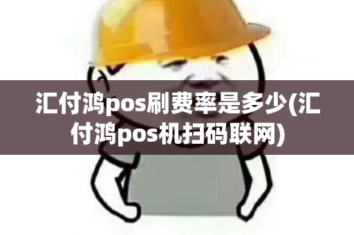 汇付鸿pos刷费率是多少(汇付鸿pos机扫码联网)