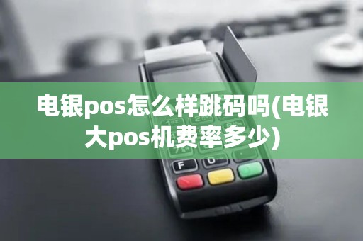 电银pos怎么样跳码吗(电银大pos机费率多少)
