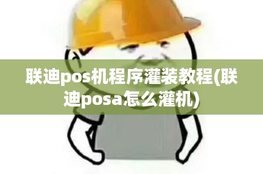 联迪pos机程序灌装教程(联迪posa怎么灌机)