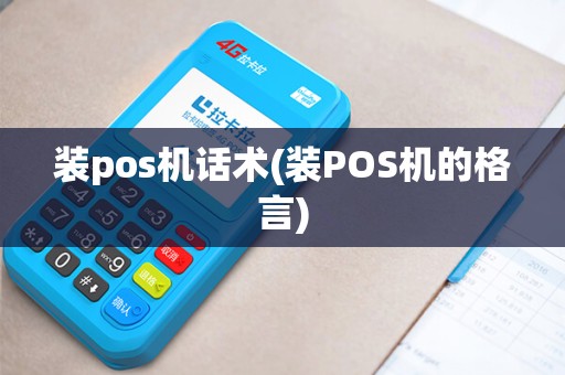 装pos机话术(装POS机的格言)
