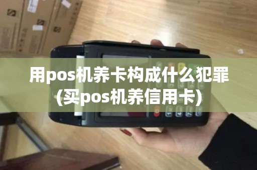 用pos机养卡构成什么犯罪(买pos机养信用卡)