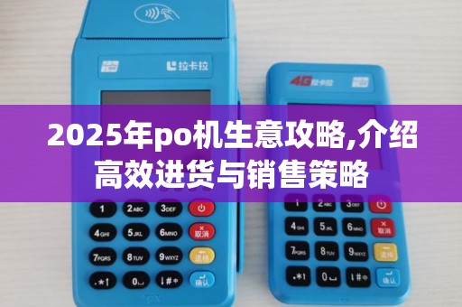 2025年po机生意攻略,介绍高效进货与销售策略