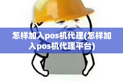 怎样加入pos机代理(怎样加入pos机代理平台)