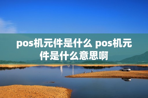 pos机元件是什么 pos机元件是什么意思啊