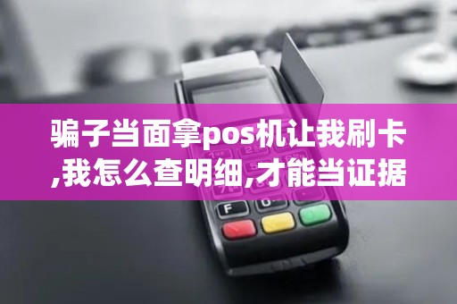 骗子当面拿pos机让我刷卡,我怎么查明细,才能当证据