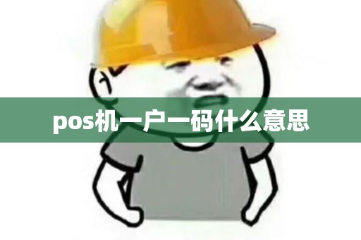 pos机一户一码什么意思