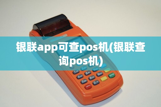 银联app可查pos机(银联查询pos机)