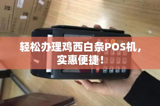 轻松办理鸡西白条POS机，实惠便捷！