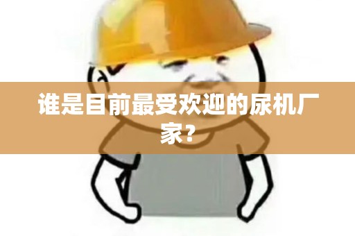 谁是目前最受欢迎的尿机厂家？
