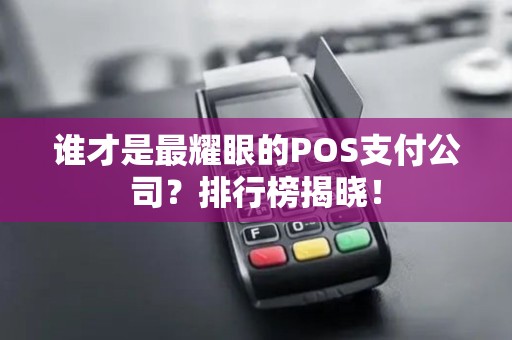 谁才是最耀眼的POS支付公司？排行榜揭晓！