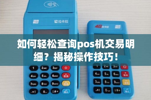 如何轻松查询pos机交易明细？揭秘操作技巧！