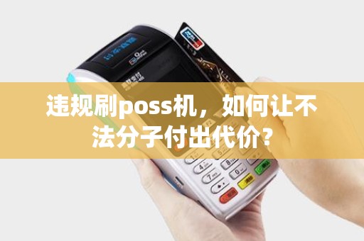 违规刷poss机，如何让不法分子付出代价？