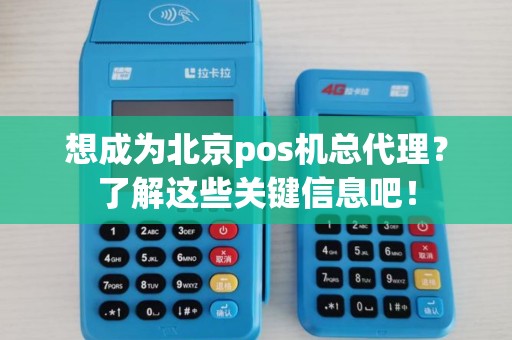 想成为北京pos机总代理？了解这些关键信息吧！