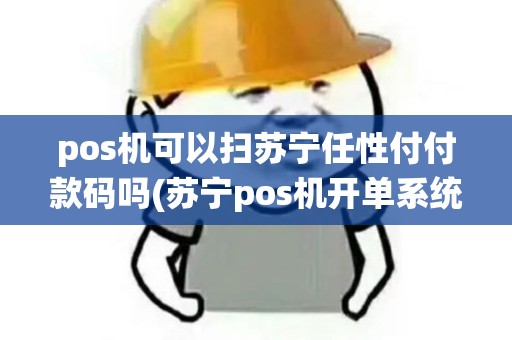 pos机可以扫苏宁任性付付款码吗(苏宁pos机开单系统)