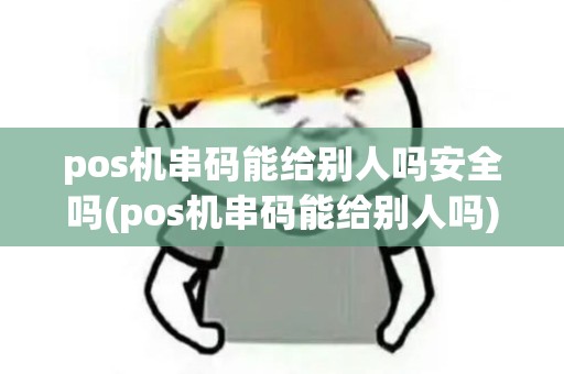 pos机串码能给别人吗安全吗(pos机串码能给别人吗)