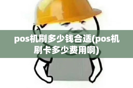 pos机刷多少钱合适(pos机刷卡多少费用啊)