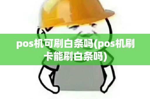 pos机可刷白条吗(pos机刷卡能刷白条吗)