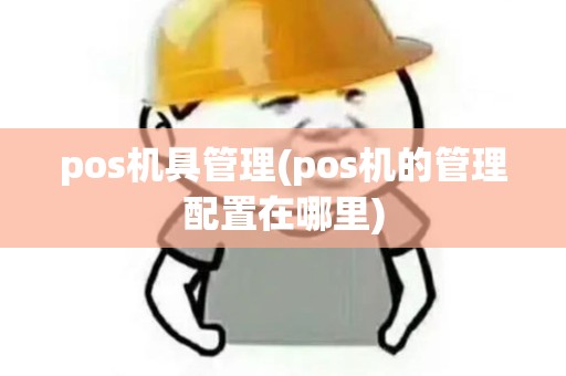 pos机具管理(pos机的管理配置在哪里)