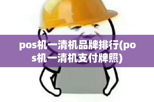 pos机一清机品牌排行(pos机一清机支付牌照)