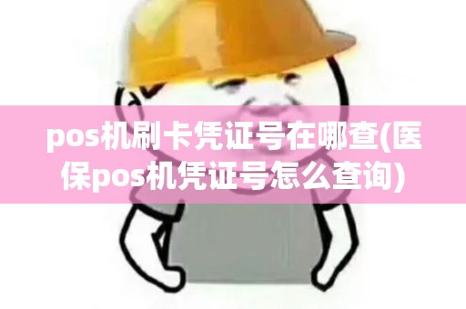 pos机刷卡凭证号在哪查(医保pos机凭证号怎么查询)