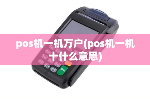 pos机一机万户(pos机一机十什么意思)