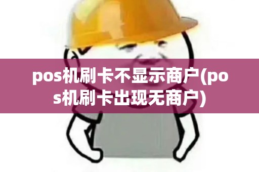 pos机刷卡不显示商户(pos机刷卡出现无商户)