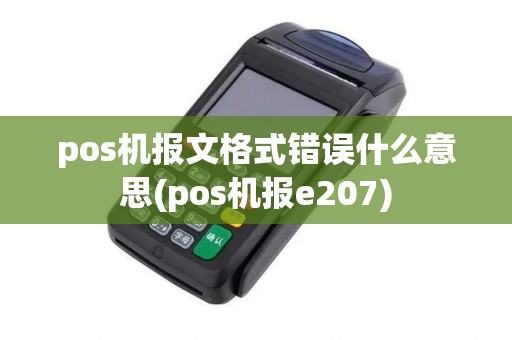 pos机报文格式错误什么意思(pos机报e207)