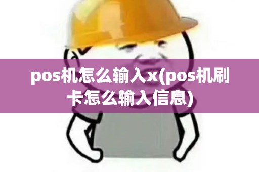 pos机怎么输入x(pos机刷卡怎么输入信息)