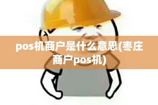 pos机商户是什么意思(枣庄商户pos机)