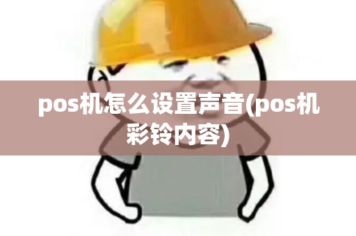 pos机怎么设置声音(pos机彩铃内容)