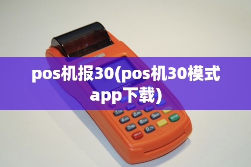 pos机报30(pos机30模式app下载)