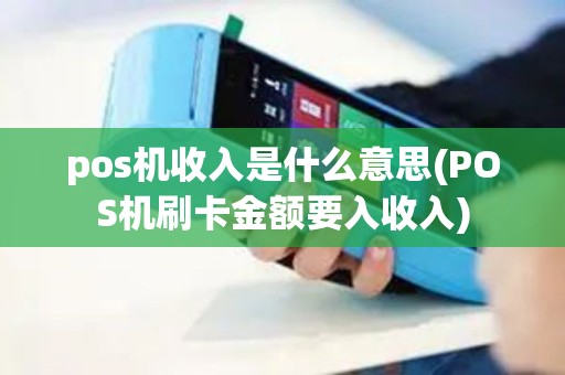 pos机收入是什么意思(POS机刷卡金额要入收入)