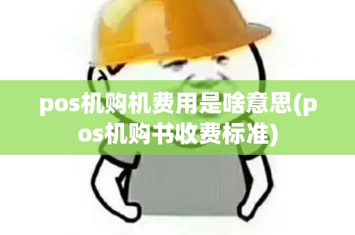 pos机购机费用是啥意思(pos机购书收费标准)