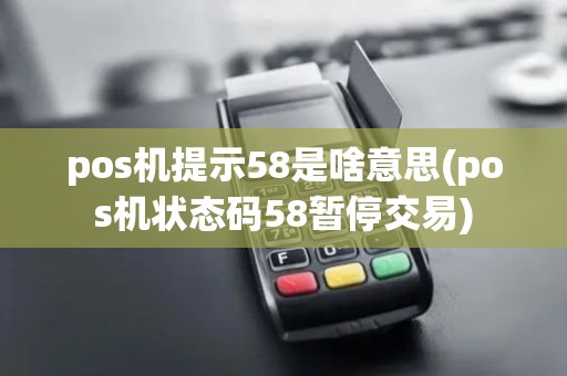 pos机提示58是啥意思(pos机状态码58暂停交易)