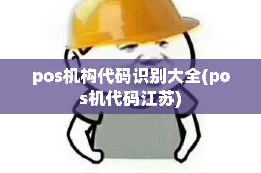 pos机构代码识别大全(pos机代码江苏)