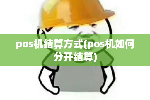 pos机结算方式(pos机如何分开结算)