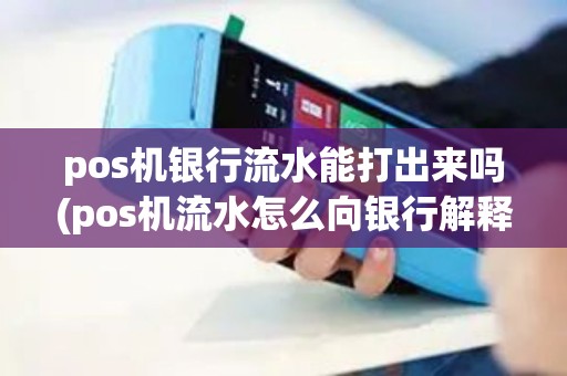 pos机银行流水能打出来吗(pos机流水怎么向银行解释)