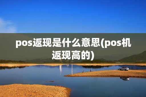 pos返现是什么意思(pos机返现高的)