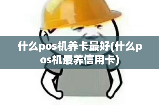 什么pos机养卡最好(什么pos机最养信用卡)